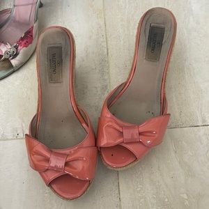Valentino patent leather wedges